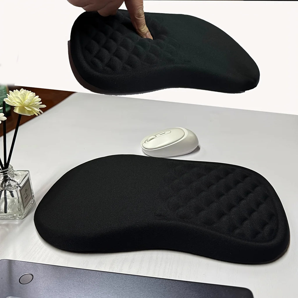 [Ergonomic Mouse Pad] Ergonomic Large Mouse Pad with Wrist Support | Anti-Slip Rubber Base, Durable Edges,Quilted Texture