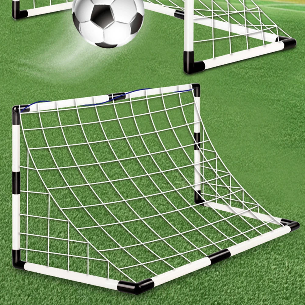 Football Goal Sports  with Pump & Ball Foldable Football Goal Post Weather Resistant Portable Soccer Goal for Kids Children