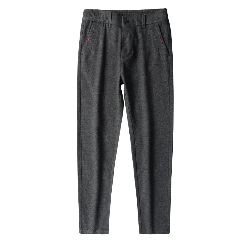 Men's Fashionable Dress Pants All-Season Cotton Blend Chino Trousers Korean Style Slim Fit Business Pants for Office Street