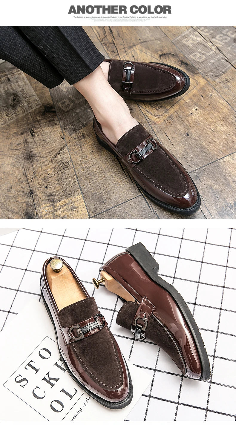 Men's Dress Shoes Trend Office Social Leather Shoes For Men Large Size 48 Casual Business Wedding Formal Shoes Male