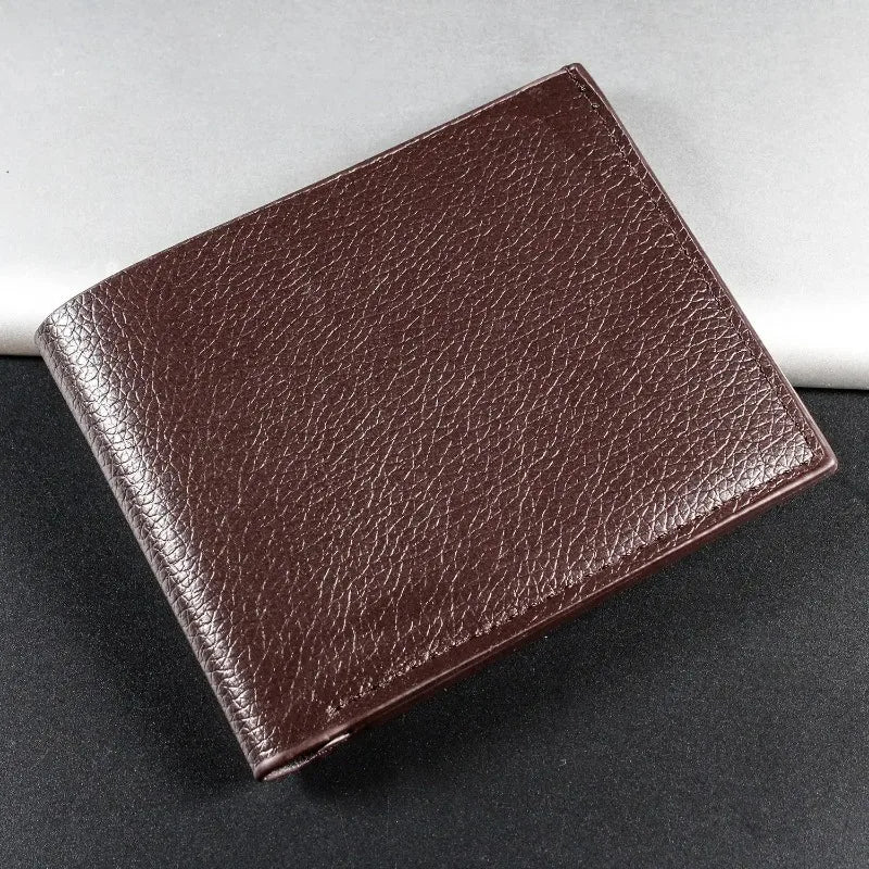 Men's Wallet Genuine Leather Men Wallets Premium Product Real Cowhide Wallets for Man Short Black Walet Portefeuille Homme - Free Item Weekend (50% off).
