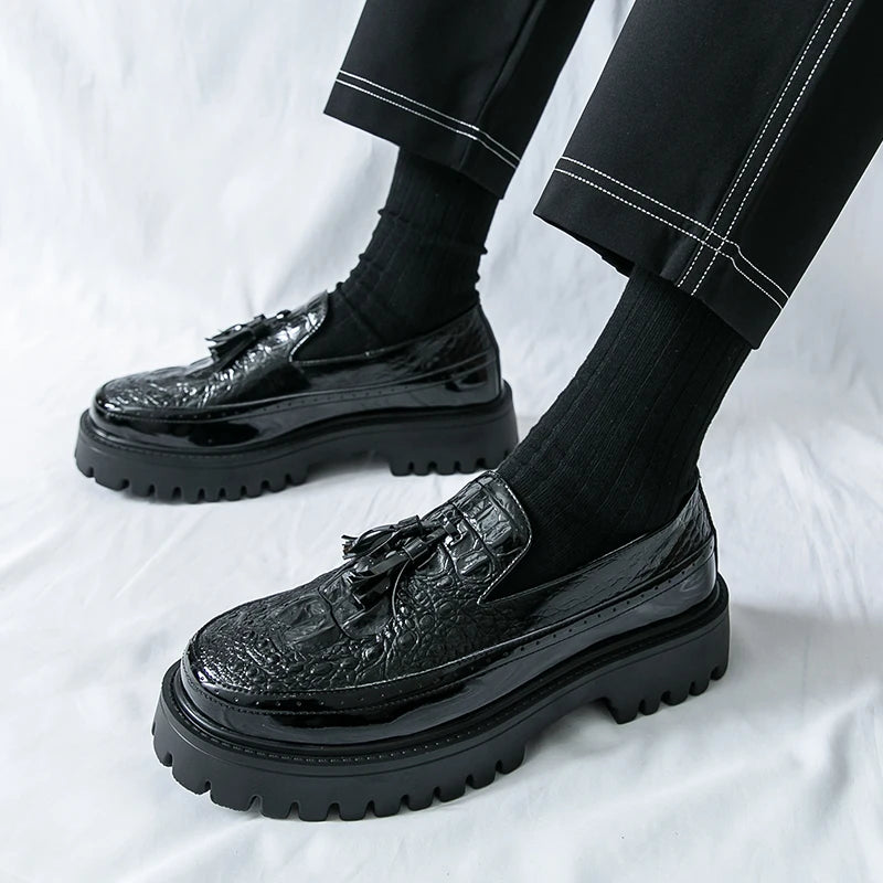 Mens Loafers Shoes Slip on Dress Shoes for Men Patent Leather  Business Casual Driving Prom Party Wedding Comfortabl Shoes