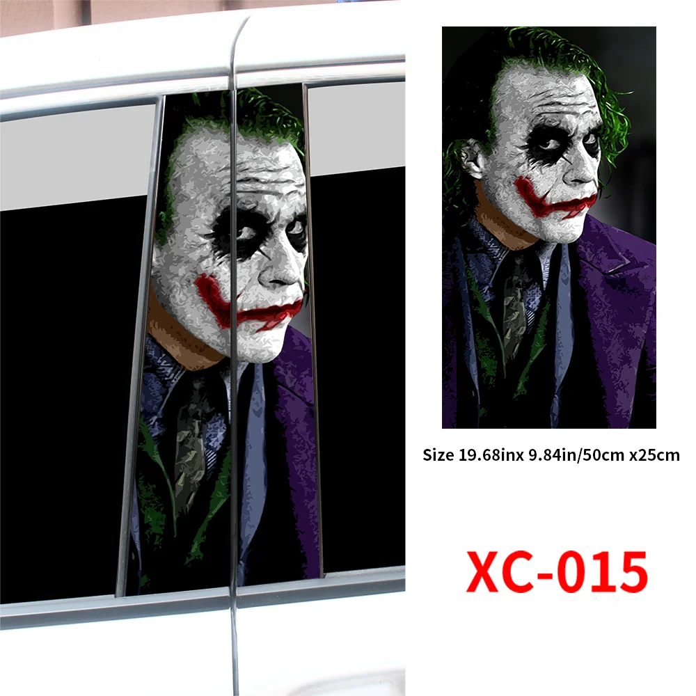 Car Joker Stickers Funny DIY Auto B-pillar Waterproof Sunscreen Decoration Cover Scratches Playing Card Vinyl Decals Accessories