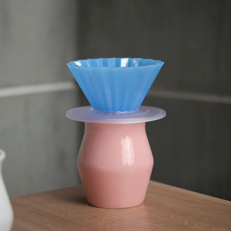 Designed Hand-Poured Ceramic Coffee Tasting Cup Sensory Flavor Sharing Coffee Filter Cup Set American Style Freshness