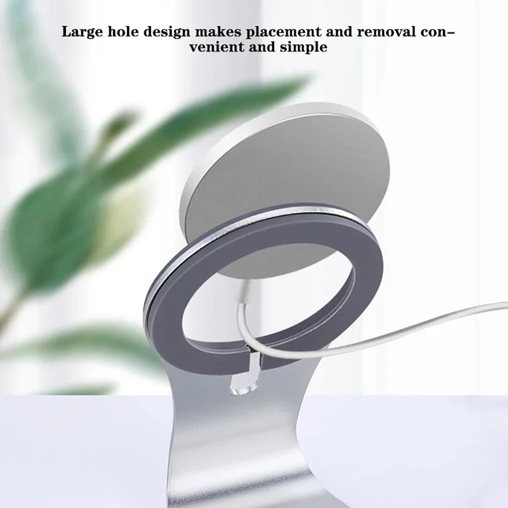 Aluminum Alloy Mobile Phone Desktop Stand Magsafe Cell Phone Magnetic Stand For IPhone 17 16 15 pro Series Fast Charging Stand - Free Item