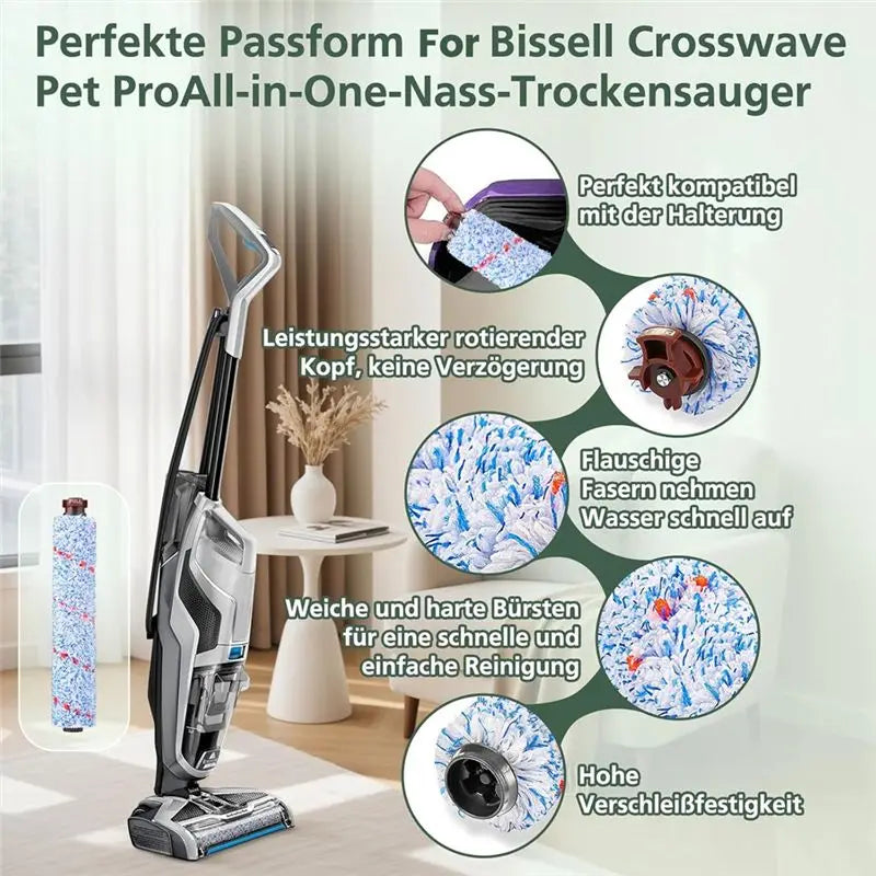 AEB1-Multi-Surface Brushes 1868 + Filters 1866 For Bissell Crosswave 17132 2225N 2582N 25821 2519 Vacuum Cleaner Parts