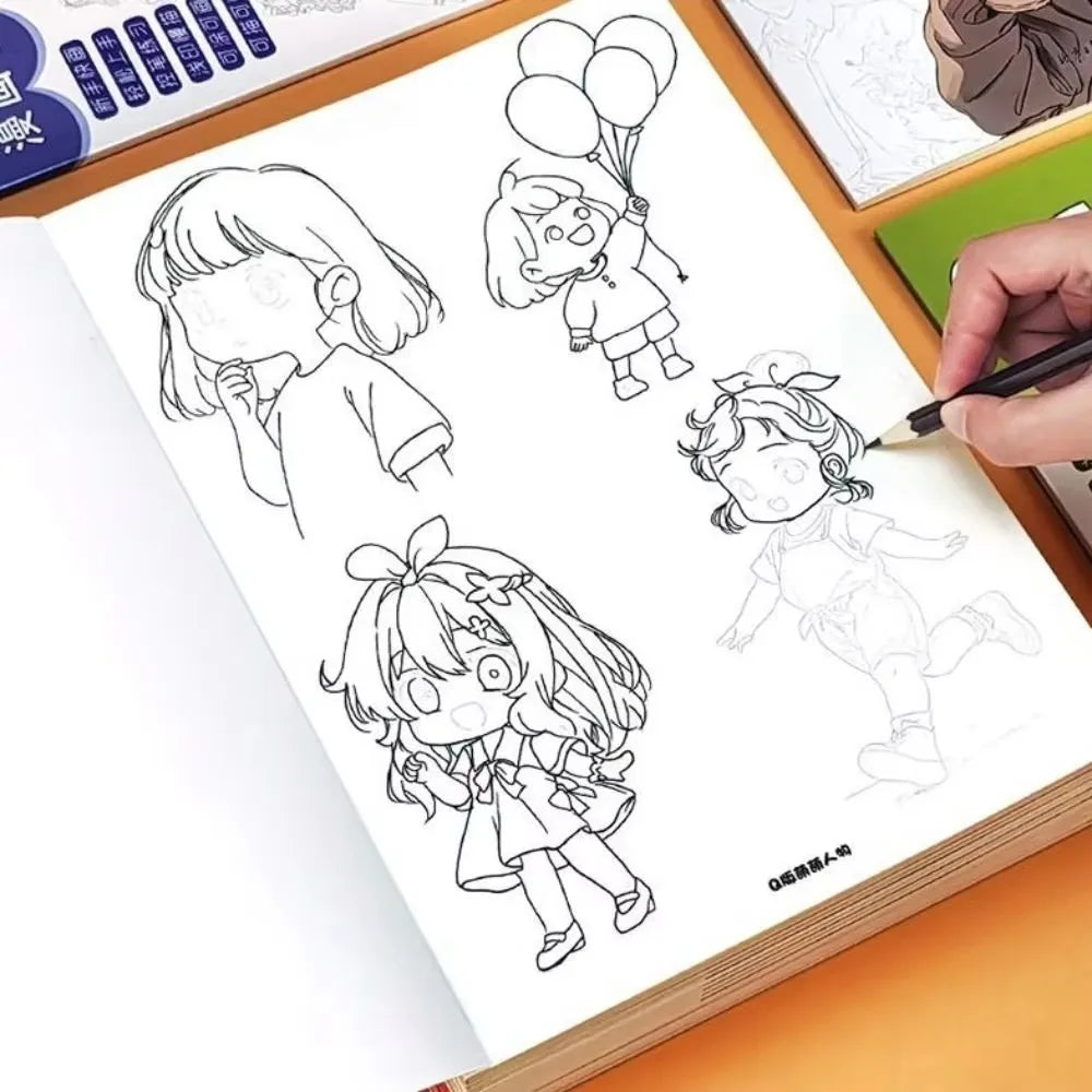 Cartoon Character Copy Anime Drawing Copy Books Material Painting Painting Exercise Book Comics Tutorial Books