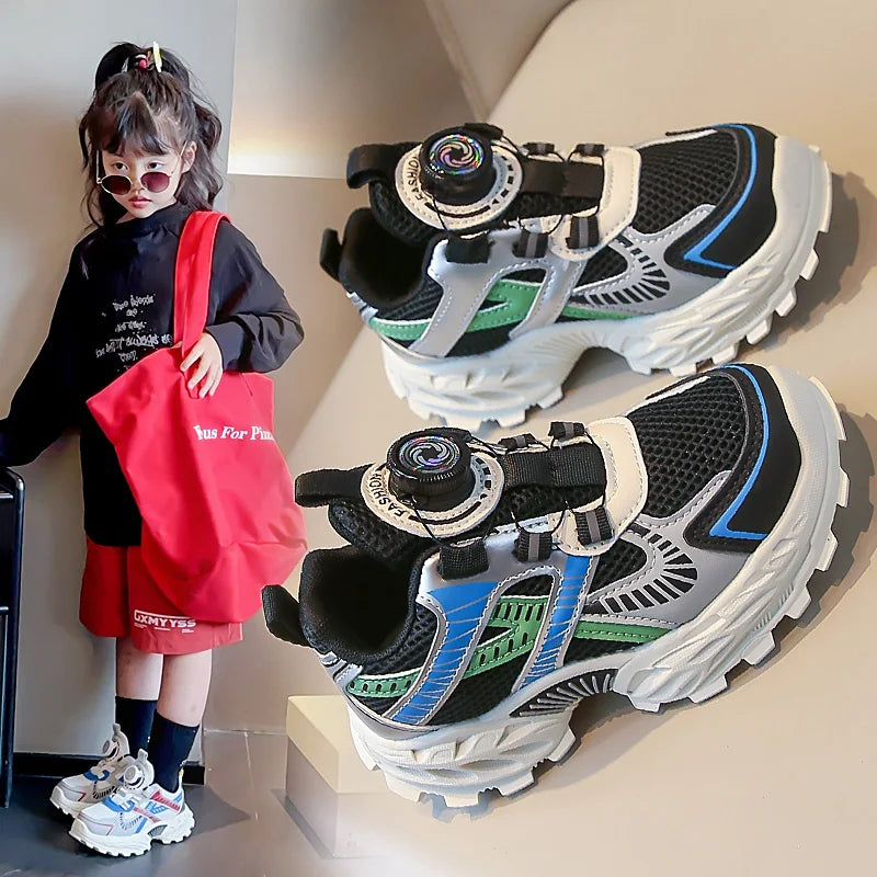 Kids Shoes 2026 New Spring and Autumn Breathable, Fashionable, Casual Sports Basketball Shoes, Teenagers' Spring Running Shoes