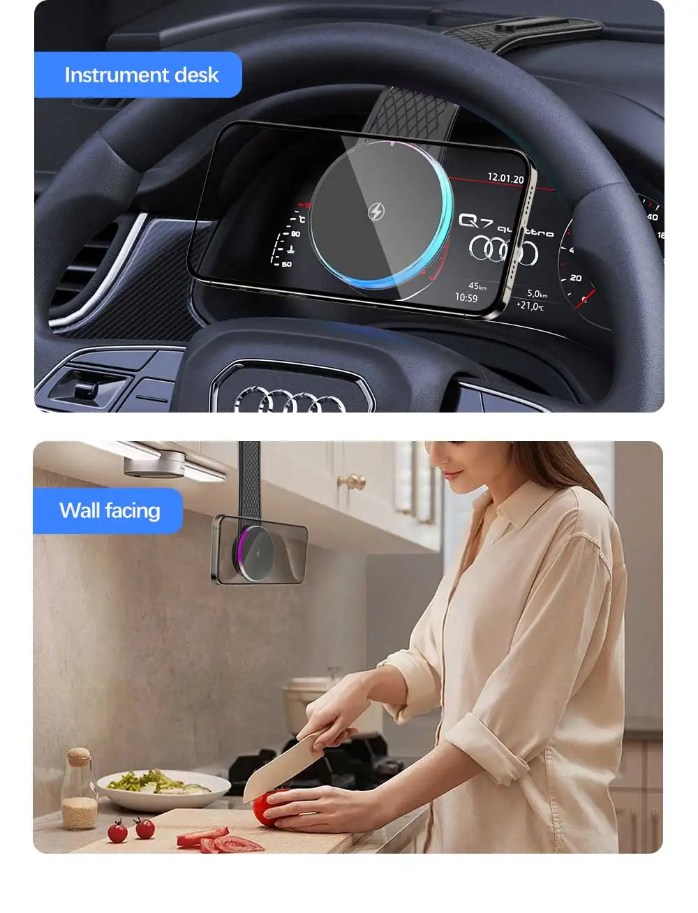 New Magnetic Charger Car Wireless Charger Fast Charging Car Phone Holder Essential Car Charger Strong Magnetic Attraction Safe