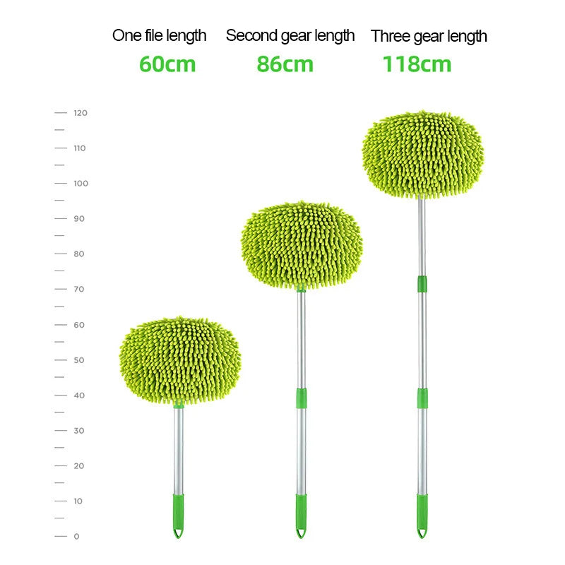 Car Cleaning Brush Detailing Adjustable Super absorbent Car Wash Brush Telescoping Long Handle Cleaning Mop Auto Accessories - Free Item