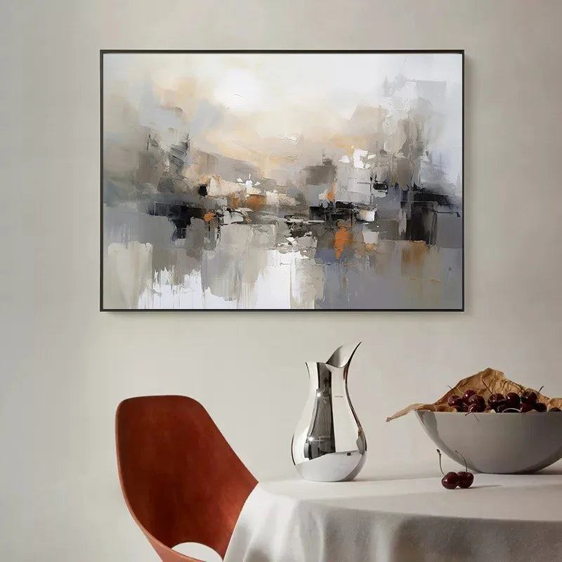 Classic Abstract Wall Art Matte Colour Oil Painting on Canvas Print Poster Home Decor Living Room Bedroom Decorative Painting - Free Item