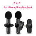 K61 Wireless Lavalier Microphone Audio Video Recording Mini Mic For iPhone iPad Android Laptop Live Gaming Smartphone Microphone