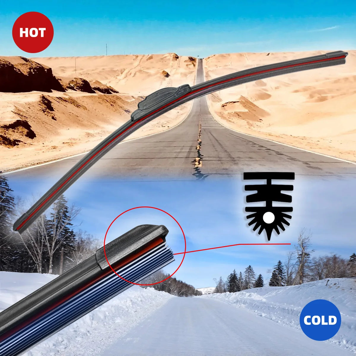 Car Front Windshield Wiper Blade 11 Layer Rubber Strip Wiper Blade J/U-Shaped Wiper Blade 14"15"16"17"18"19"20"21"22"24"26"28"