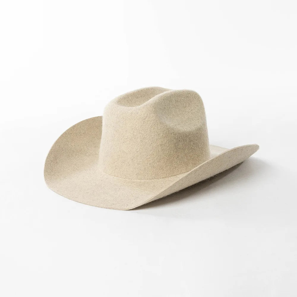 USPOP 100% Wool Cowboy Hat Unisex Wide Brim Felt Hat Solid Color Classic Fedora Style Multiple Sizes S–XL Autumn Winter