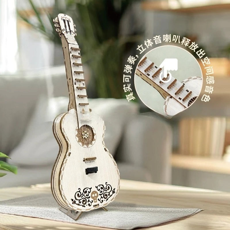 Guitar can be played DIY hand-assembled music theme birthday gift commemorative ornament