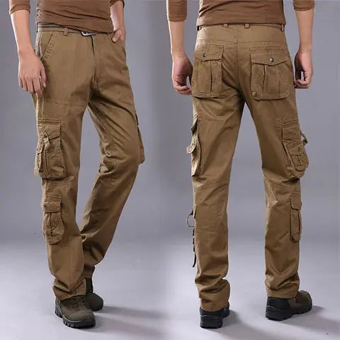 Khaki Trousers Man Work Wear Autumn Winter Multipockets Straight Cargo Pants for Men Multi Pocket Baggy Slacks Fashion Cheapest