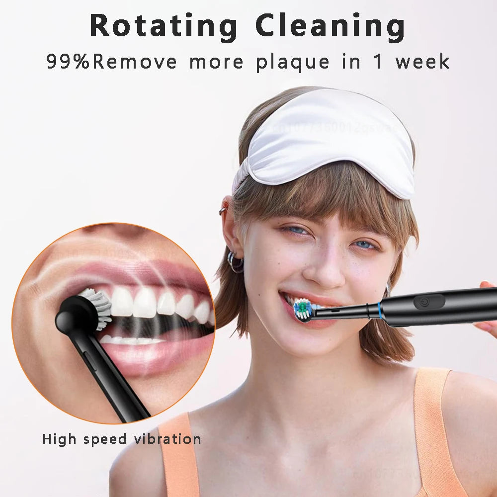 Smart Electric Toothbrush Rechargeable Tooth Brush 5 Mode Smart Timer Teeth Clean Electric Teethbrush with 8 Teethbrush Heads