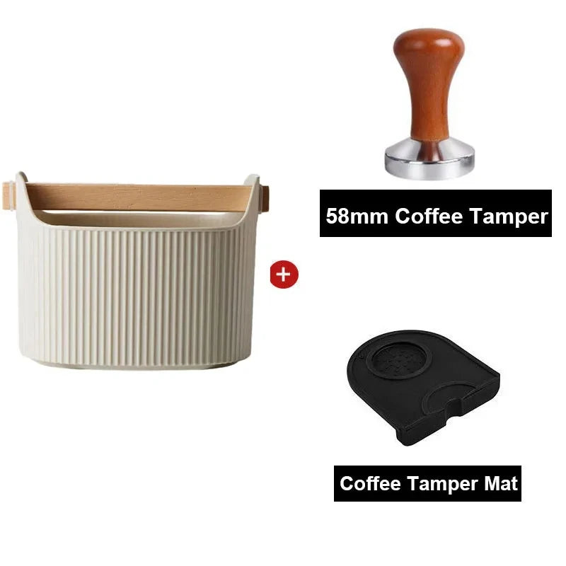 Coffee Knock Box Large Capacity Espresso Grounds Container Powder Beveled Residue Dump Bucket Barista Accessories Maker Tools