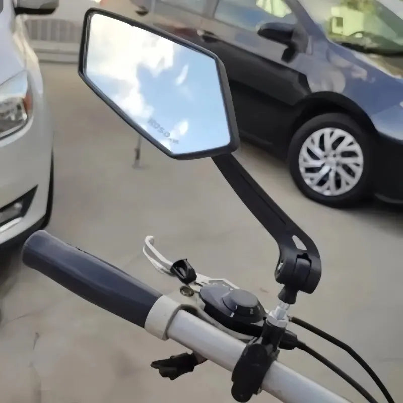 Universal Bike Handlebar Mirrors Motorcycle Rear View Mirror HD Wide Angle & 360° Rotating Back Sight Rearview Motorcycle Mirror