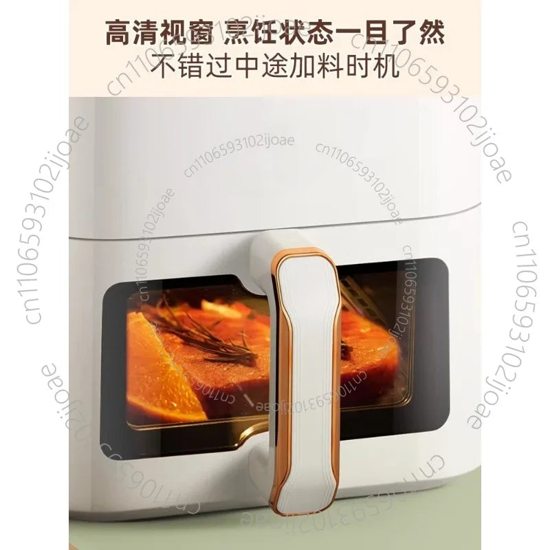 Air fryer household new intelligent large-capacity visual oil-free multi-functional electric fryer