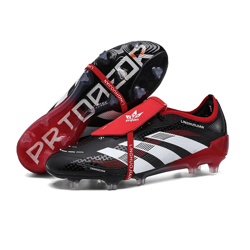 Professional-Level Football Shoes: High-Elastic Flyknit + Fg Long Studs No Slipping during Sudden Stops and Turns on the Field.