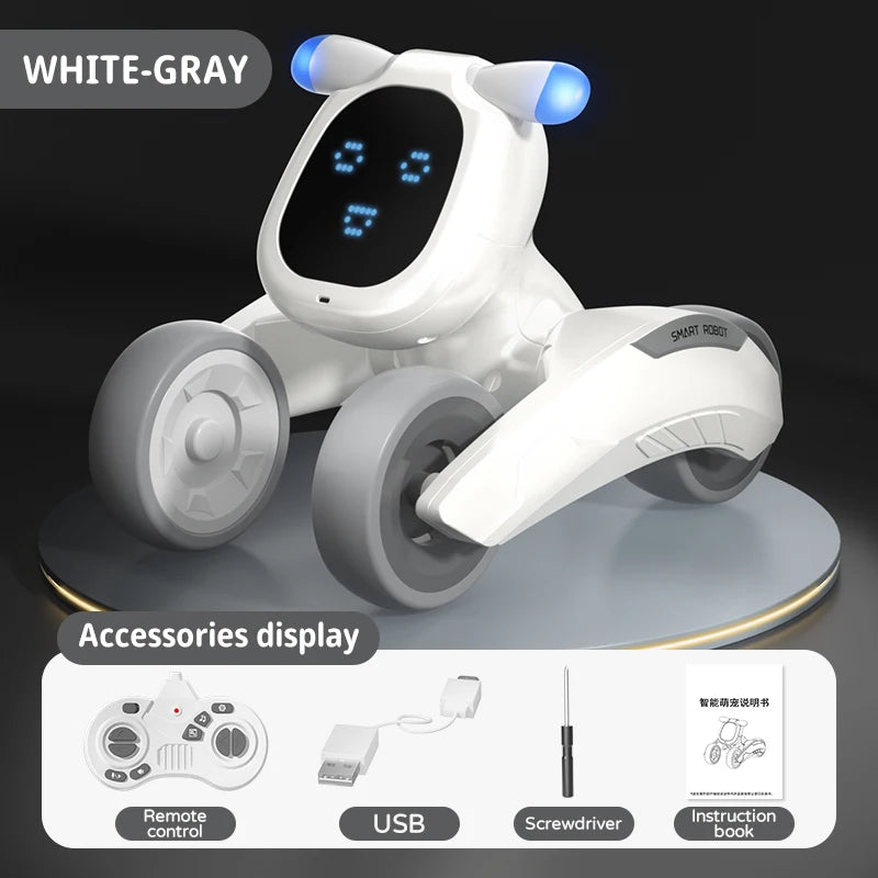 Smart Robot Puppy Dog RC Robot Dance Interactive Pet Program Robot Voice Remote Control Dog Intelligent Emo Toys For Kids Gift