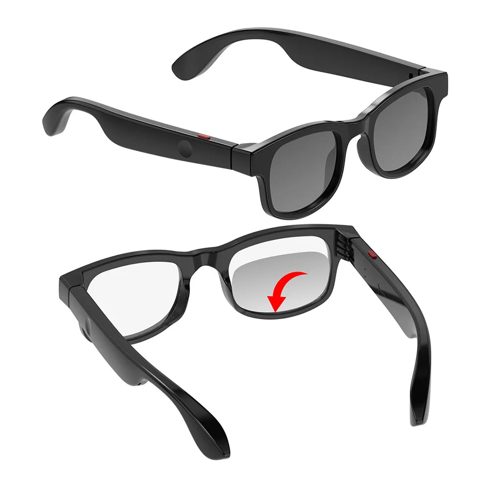 AI Translation Smart Glasses with 144 Language Smart Audio Sunglasses BT Glasses for Office Driving Cycling Outdoor Sports