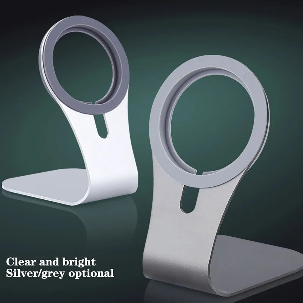 Aluminum Alloy Mobile Phone Desktop Stand Magsafe Cell Phone Magnetic Stand For IPhone 17 16 15 pro Series Fast Charging Stand - Free Item