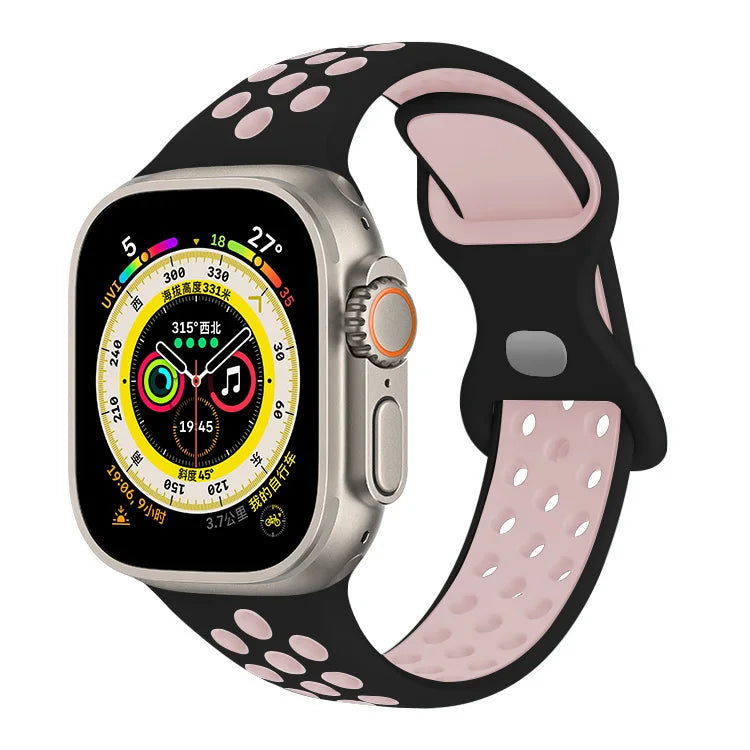 Strap For Apple Watch Ultra 7 8 9 41mm 45mm 40 44 42mm for nike sport Band iWatch serie SE 6 49mm Silicone Breathable bracelet