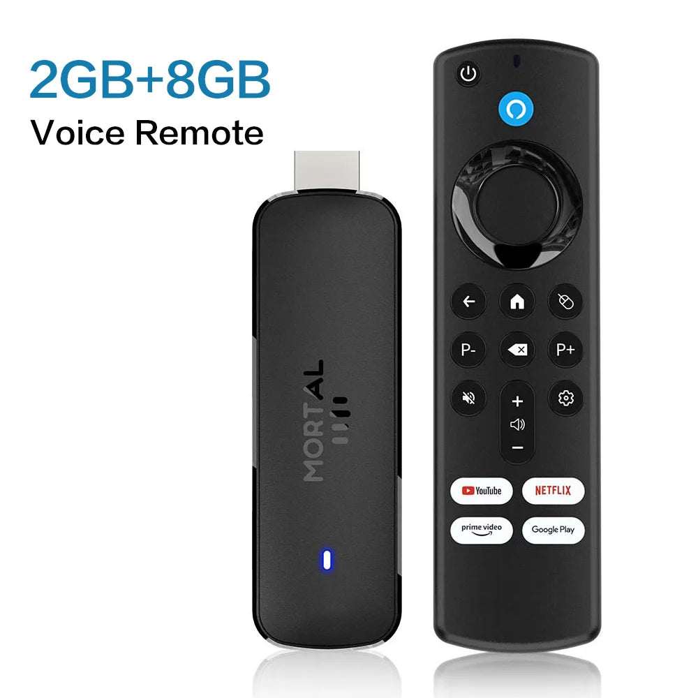 Hot TV Stick Q8 Voice Remote Dual Wifi 6 4K Ultra HD RK3518 Quad Core Streaming Stick Home Theater Media Player