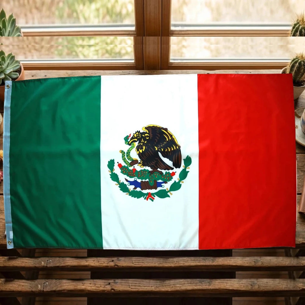 3x5 Mexico Flag - Polyester Mexican Flag with Brass Grommets