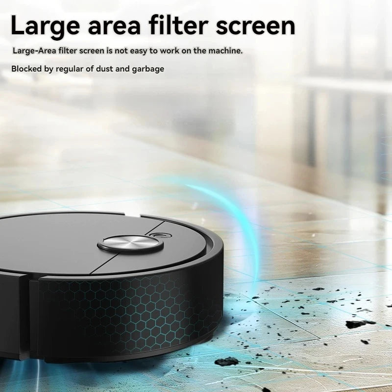 New 3 in 1 Smart Sweeping Robot Vacuum Cleaner 4000Pa Strong Suction For Bedroom Living Room Hard Floors Pet Hair Carpets