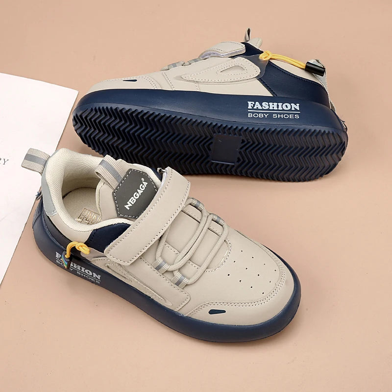 Kids Fashion Skate Shoes for Boy Children's Cushioning Sole Arch Support for Flat Feet Casual Sneakers for School Footwear