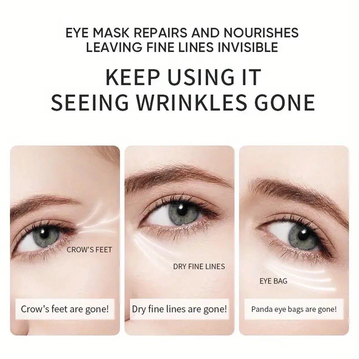Seaweed Eye Mask, Selected Large-Leaf Seaweed Essence, Deeply Moisturizes and Makes Skin Around the Eyes Look Slimmer, Suitable for Men and Women, New Year Gifts, Holiday Gifts