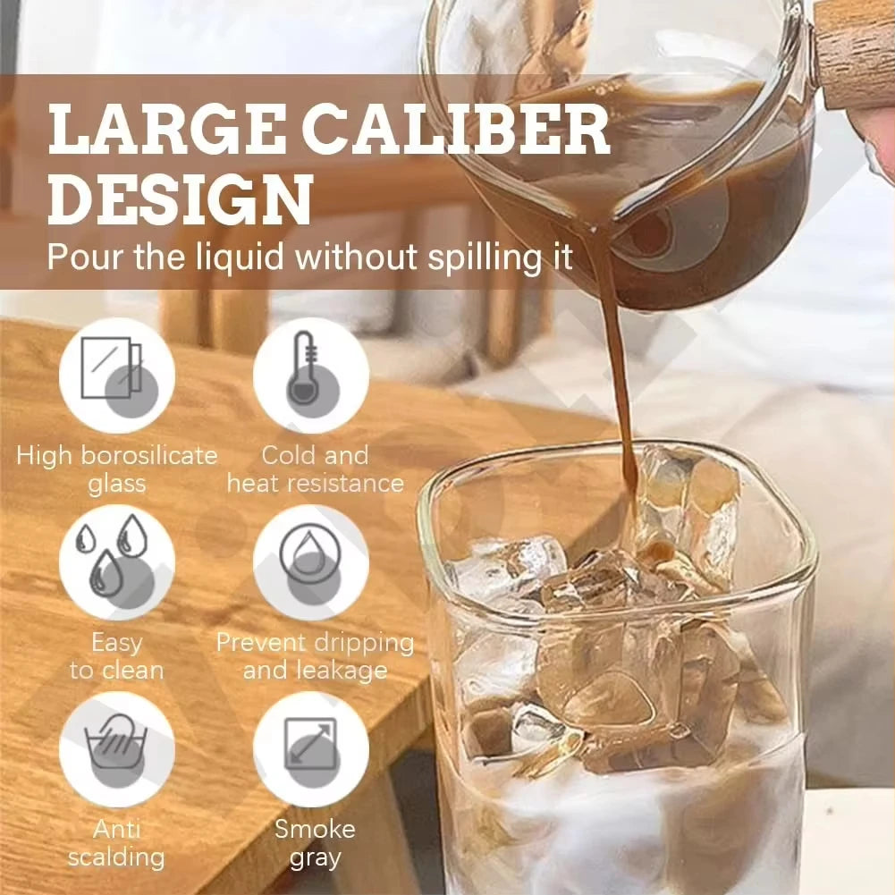 400ML Square Heat-Resistant Glass Coffee Cup with Lid and Straw, Transparent Milk Tea Juice Cup, Home Bar Drinkware