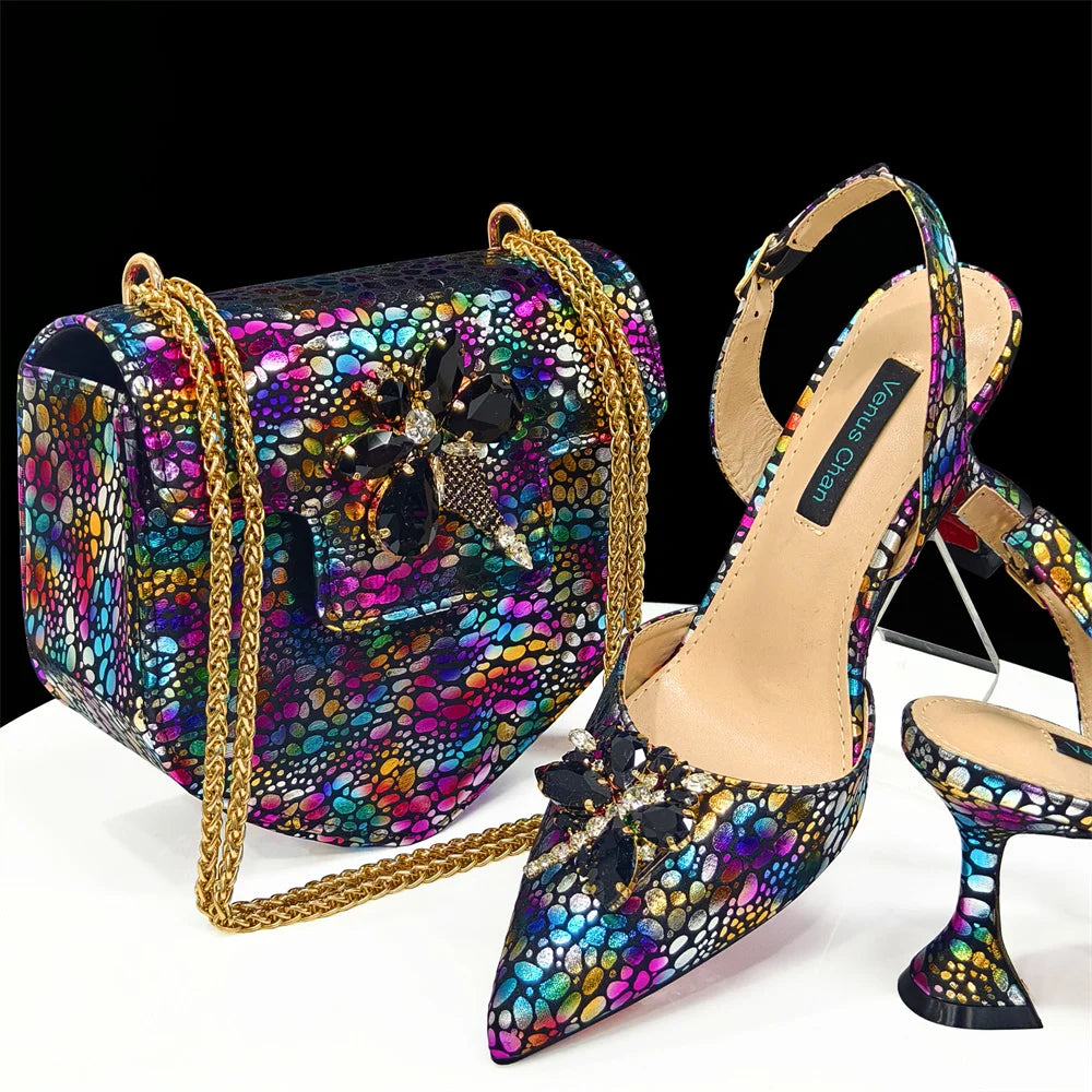 Italian Fuchsia Shoes And Bag Sets HDF1-7. Ships from USA.