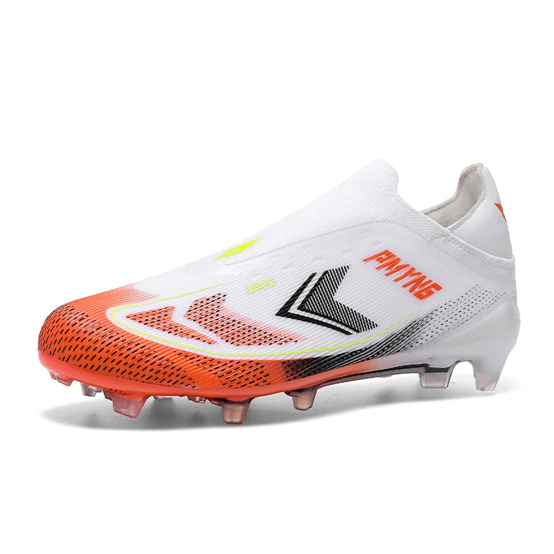 Professional-Level Football Shoes: High-Elastic Flyknit + Fg Long Studs No Slipping during Sudden Stops and Turns on the Field.