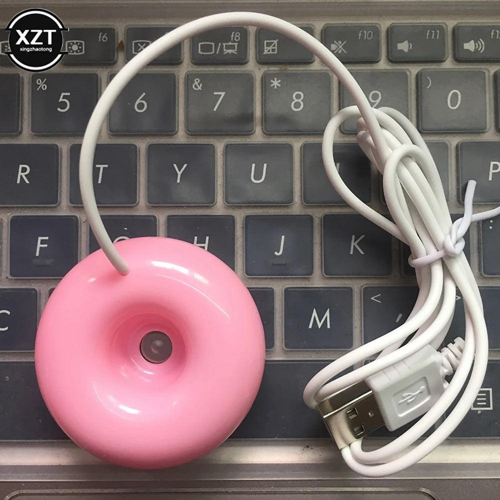 Portable Mini Negative Ion Humidifier USB Air Humidifier Purifier Aromatic Diffuser Household Purifier Steam Doughnut Humidifier