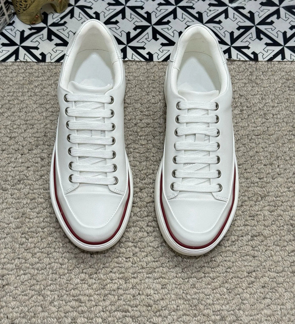 Genuine Leather Sneakers Are High-quality Casual Shoes From A Luxury Brand They Are Versatile and Ideal for Outdoor Commuting