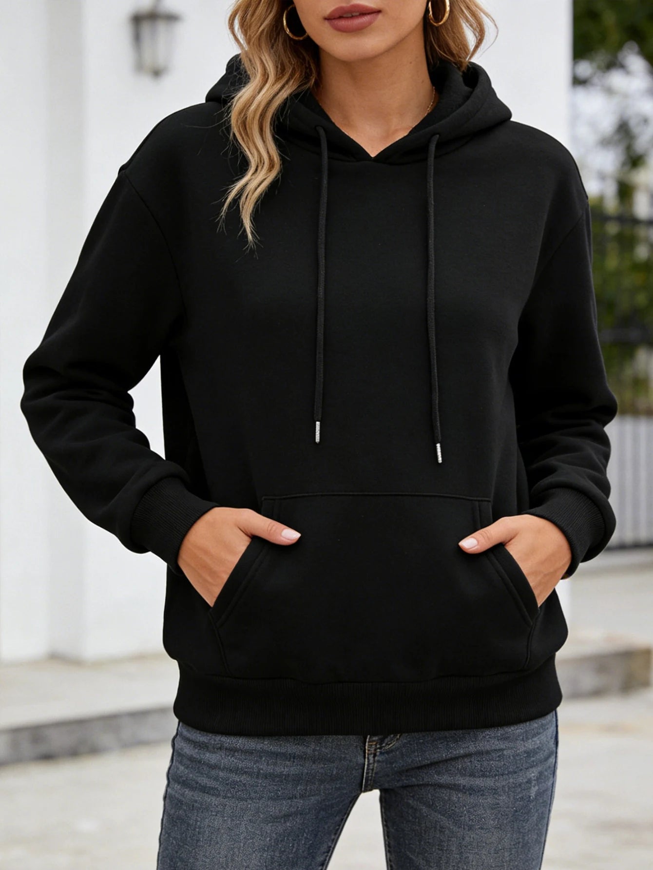 Women's fleece pullover - Party wear for holidays - Soft everyday autumn top - Machine washable casual pullover shirt