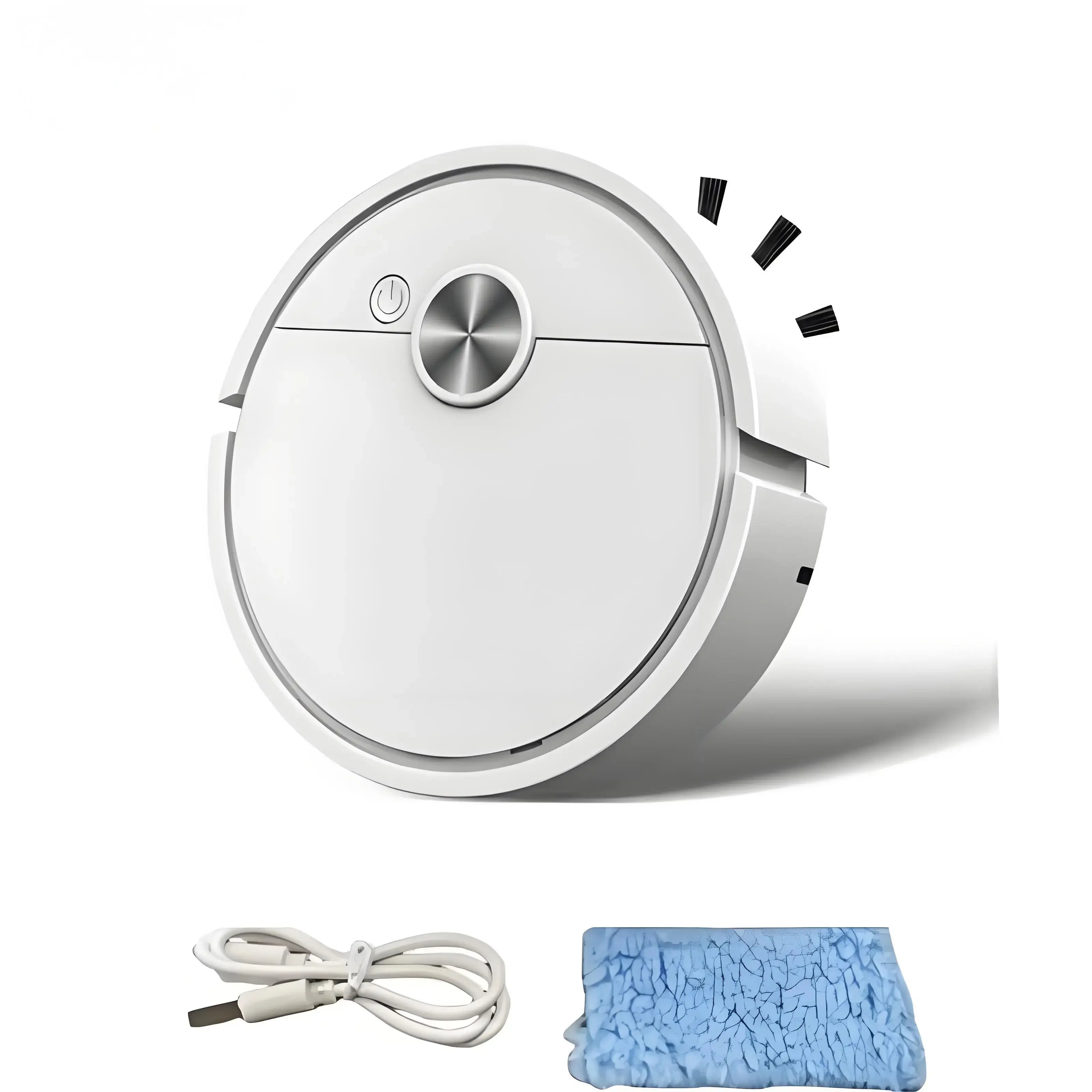 New 3 in 1 Smart Sweeping Robot Vacuum Cleaner 4000Pa Strong Suction For Bedroom Living Room Hard Floors Pet Hair Carpets