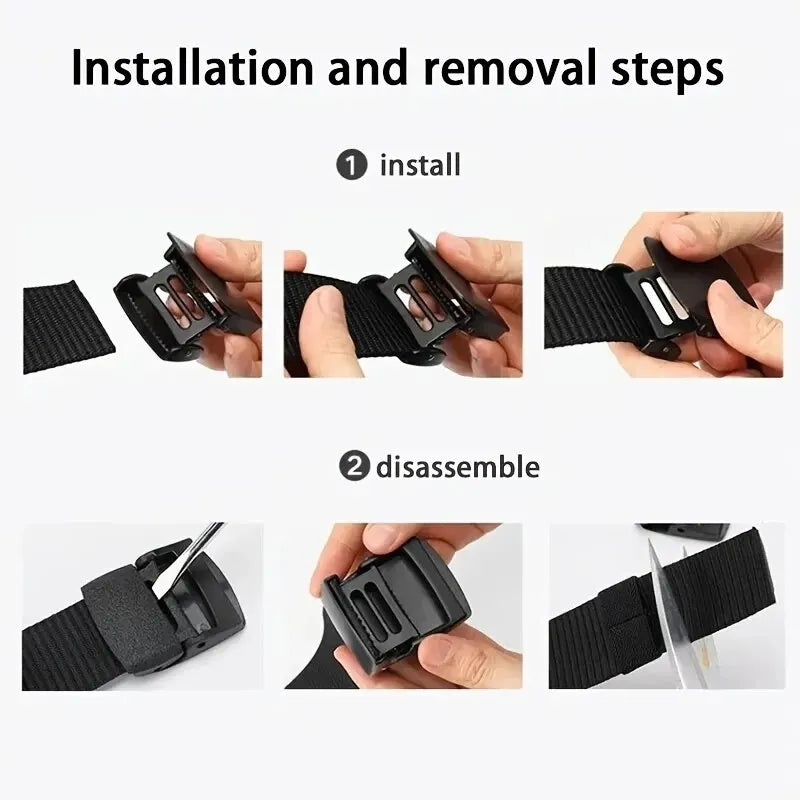 Men's Belt Outdoor Casual Canvas Belt Metal Free Training Nylon Tactical Belt With Pants Jeans Belt Sports Belts For Men Women - Free Item