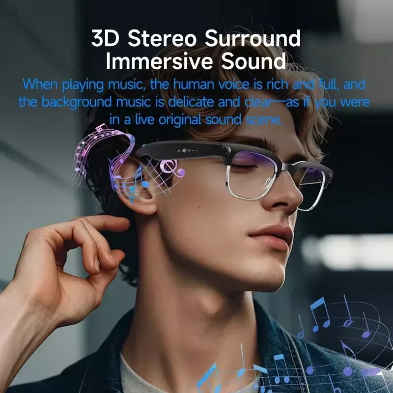 2026 New Upgrade Smart Glasses With Camera Video Recording AI Photo Recognition Bluetooth Call Translation Voice Sunglasses Man