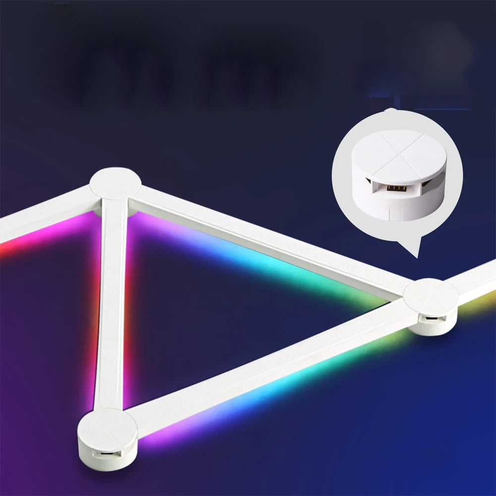 RGB LED Wall Lamp Smart WIFI APP DIY Free Splicing Atmosphere Night Light Music Rhythm TV Backlight Bedroom Game Room Decor Lamp