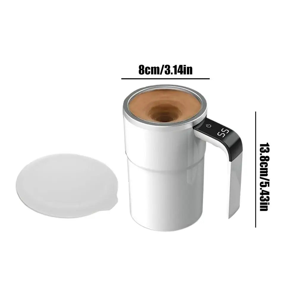Self Stirring Mug Smart Coffee Cup with Temperature Display Rechargeable for Hot Chocolate Matcha Latte Protein Shake Mixing