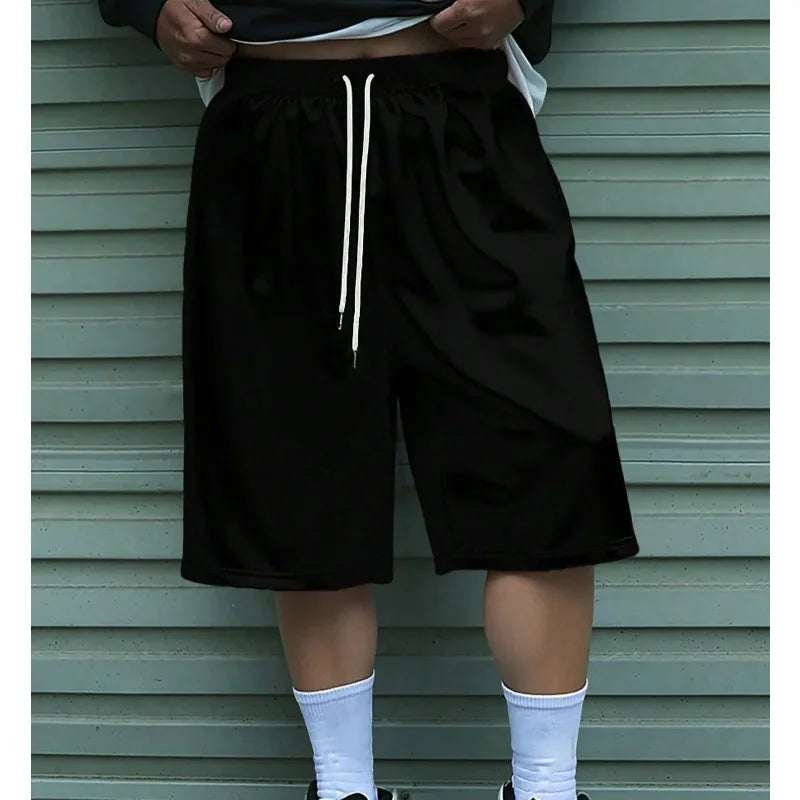 Men's Solid Color Fashionable Shorts, Suitable for Summer Wear, Y2K Sports Street Style Clothing