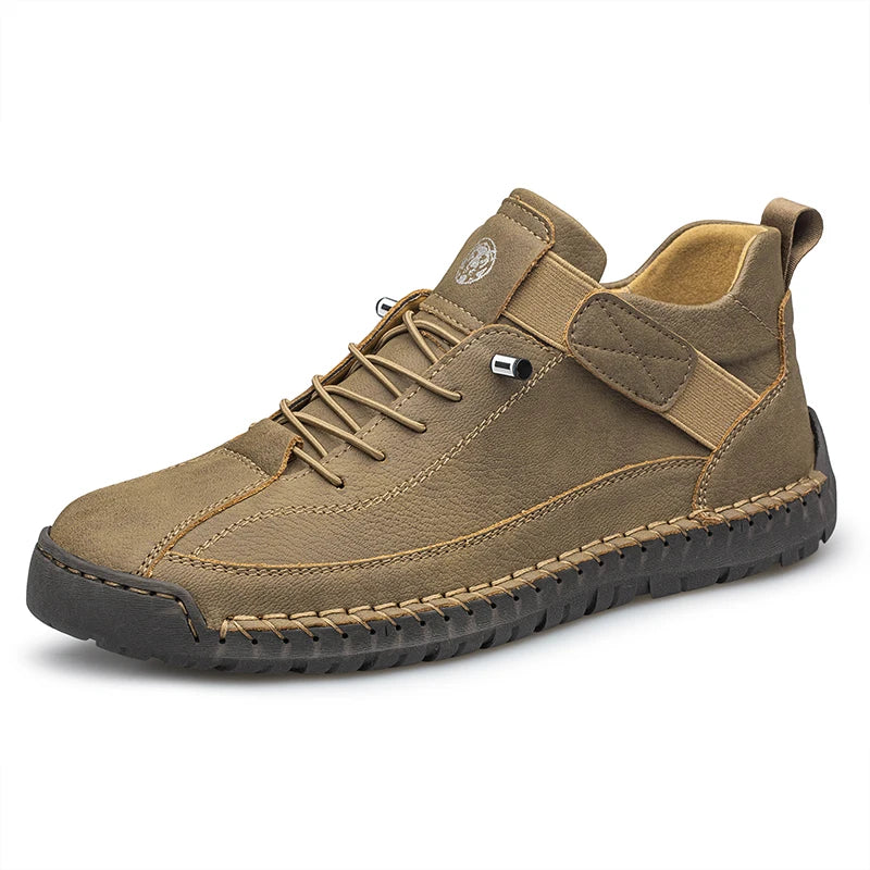 CLOHOO Men's Sport Casual High-Top Shoes Breathable Comfortable Short Boots Handmade Stitching Fashionable Youth High-Top Boots