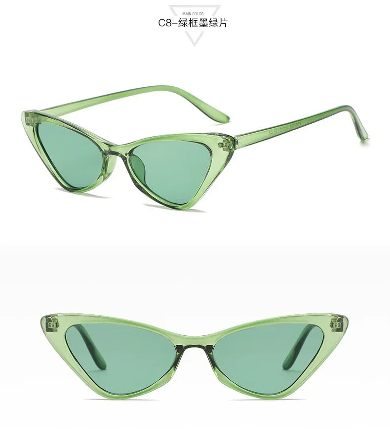Womens Trendy Cat Eye Sunglasses Men Outdoor Retro Fashion Sun Glasses Goggles Unisex Resin UV400 Protection Sports Sun Shades