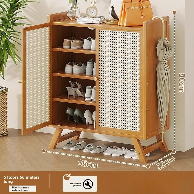 Simple shoe rack, multi-layer storage rack at the door of the home, dust-proof shoe cabinet, not for solid wood rental houses