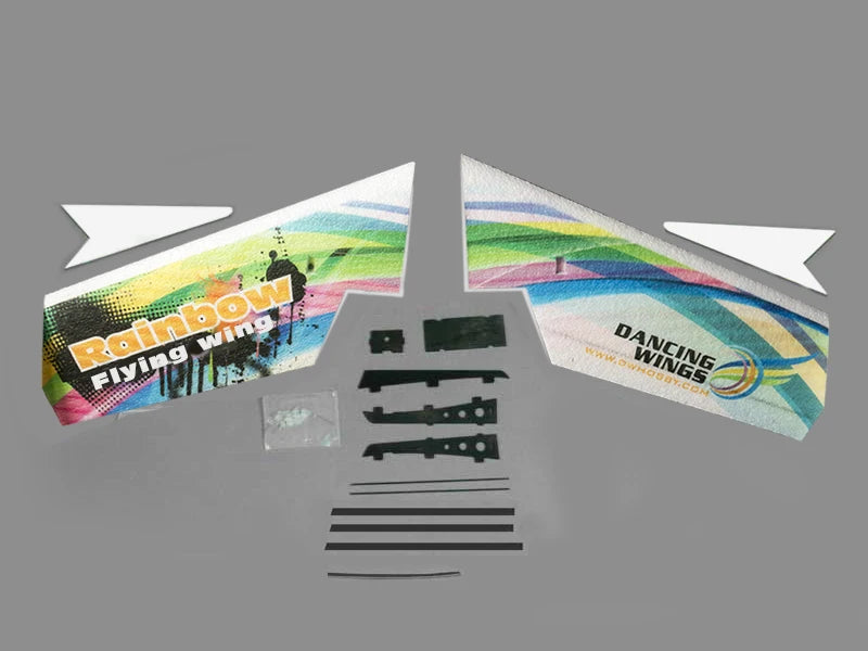 RC Plane EPP Airplane Model DW HOBBY Rainbow Fly Wing 800mm Wingspan Tail push version RC Airplane Kit